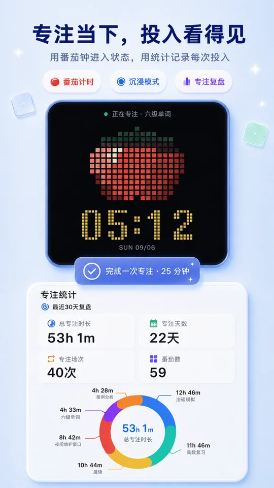 专注计时与统计
